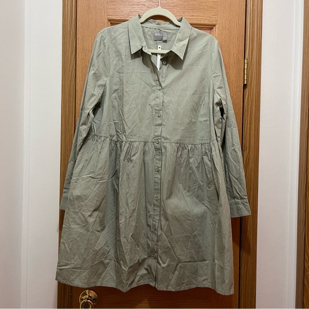 ASOS Shirt Dress Sage Green